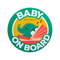 Silicone Baby on Board Signs Ollie Elephant